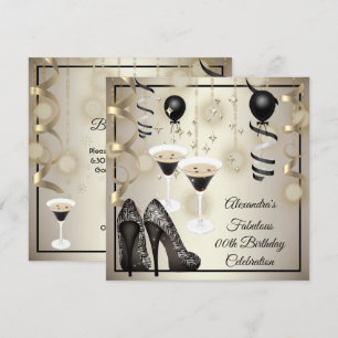 Fabelhafte Espresso-Martini-High-Heels-Party Save The Date