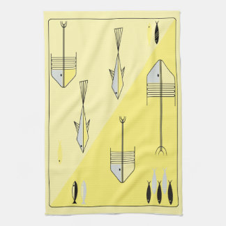 FABELHAFTE Fünfzigerjahre des Tuches FISCHEN Retro Handtuch