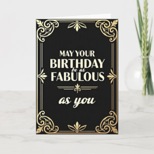 Fabelhafte Gold Art Deco Karte