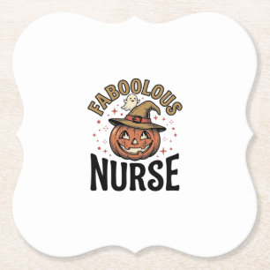 Fabelhafte Halloween-Kürbis-Krankenschwester im Vi Untersetzer