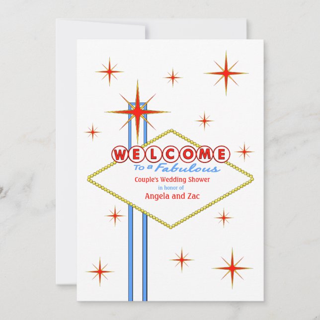 Fabelhafte Las- Vegaszeichen-Polterabend-Einladung Einladung (Vorderseite)