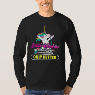 Fabelhafte magische Uniköre der Sozialarbeiter T-Shirt
