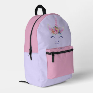Fabelhafte Süße Einhorn Blumen Gesicht 2 Bedruckter Rucksack