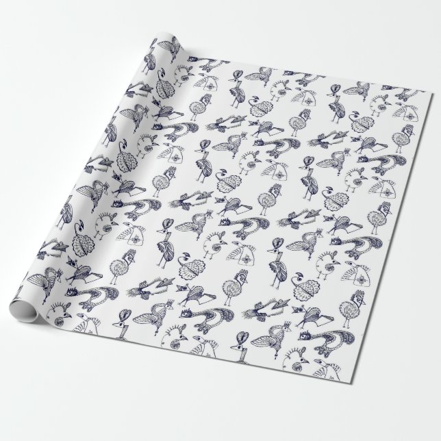 Fabelhafte Vögel Geschenkpapier (Ungerollt)