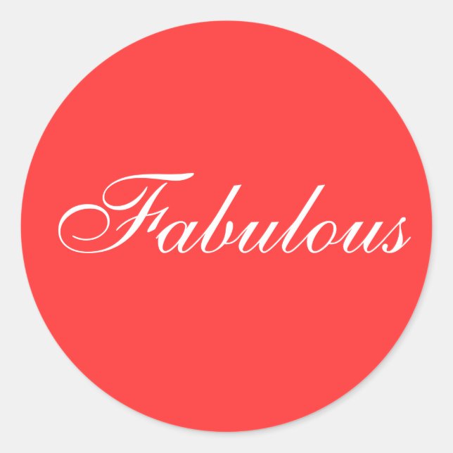 Fabelhafter Aufkleber (Vorderseite)