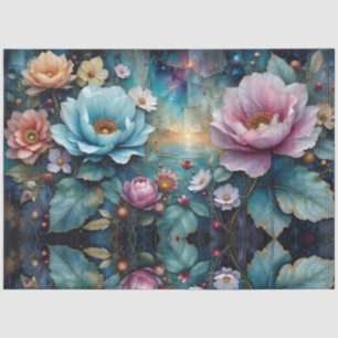Fabelhafter florale farbenfroher Sonnenaufgang Seidenpapier
