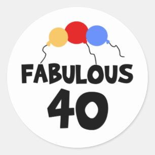 Fabelhafter Geburtstag 40 40. vierzig Runder Aufkleber