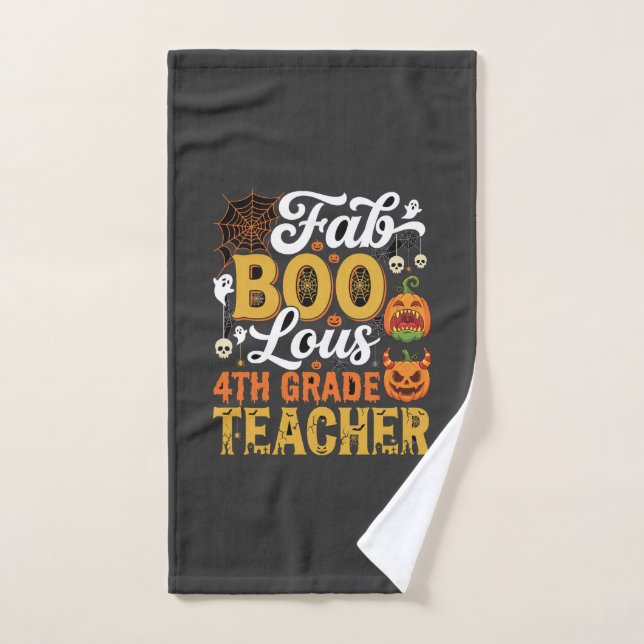 Fabelhafter Halloween-Lehrer der 4. Klasse Handtuch (Handtuch)