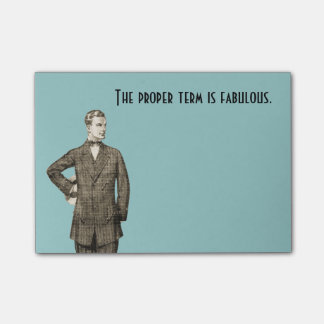Fabelhafter Vintage-Mann Post-it Klebezettel