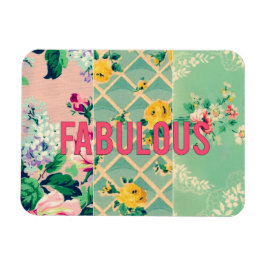 Fabelhafter Vintager Wallpaper-Collagen-Magnet Magnet