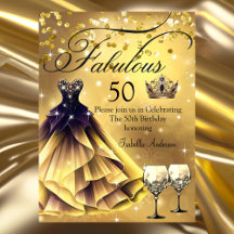 Fabelhaftes 50. Geburtstags-Gold-schwarzes Kleid K