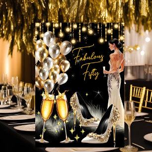 Fabelhaftes Geburtstags-Gold-Cream-Champagner-Klei Einladung