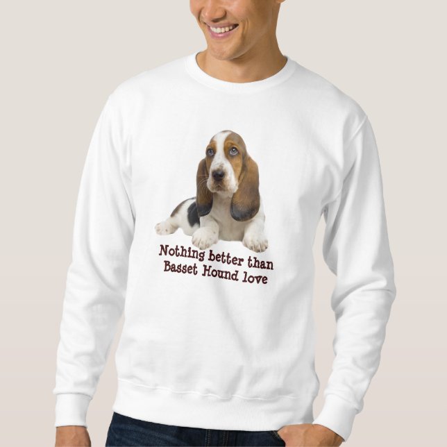 Fabelhaftes Gesichts-UnisexSweatshirt Basset Sweatshirt (Vorderseite)