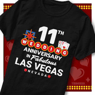 Fabelhaftes Las Vegas 11. Hochzeit-Jubiläumspaar T-Shirt