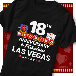 Fabelhaftes Las Vegas 18. Hochzeit-Jubiläumspaar T-Shirt