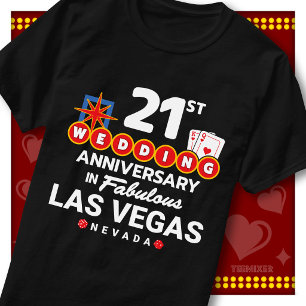 Fabelhaftes Las Vegas 21. Hochzeit-Jubiläumspaar T-Shirt