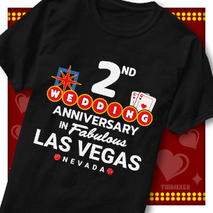 Fabelhaftes Las Vegas 2. Hochzeit-Jubiläumspaar T-Shirt