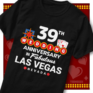 Fabelhaftes Las Vegas 39. Hochzeitsjubiläum Paar T-Shirt