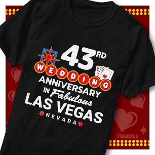 Fabelhaftes Las Vegas 43. Hochzeitspaar-Jubiläum T-Shirt