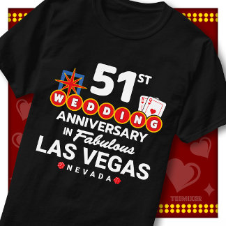 Fabelhaftes Las Vegas 51. Hochzeitspaar-Jubiläum T-Shirt
