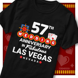 Fabelhaftes Las Vegas 57. Hochzeitspaar-Jubiläum T-Shirt