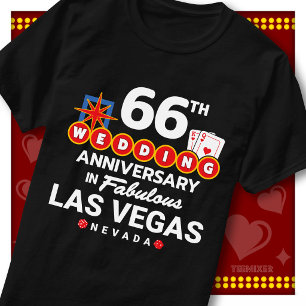 Fabelhaftes Las Vegas 66. Hochzeitspaar-Jubiläum T-Shirt