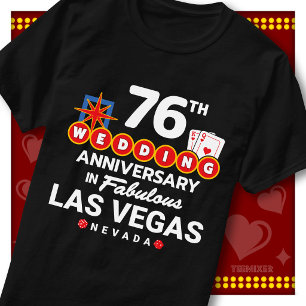 Fabelhaftes Las Vegas 76. Hochzeitspaar-Jubiläum T-Shirt