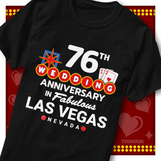 Fabelhaftes Las Vegas 76. Hochzeitspaar-Jubiläum T-Shirt