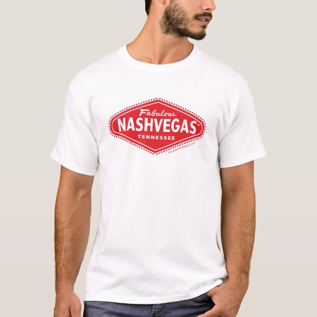 Fabelhaftes NASHVEGAS TM Diamant-Logo T-Shirt (Vorderseite)