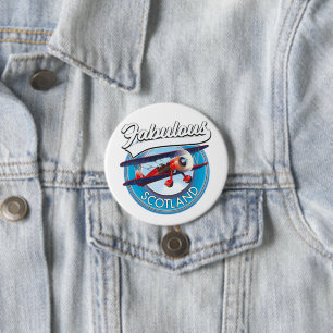 Fabelhaftes Schottland Retro-Reisepatch Button