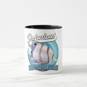 Fabelhaftes Seychellen Retro-Logo Tasse