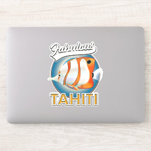 fabelhaftes Tahiti-Retro-Logo Aufkleber