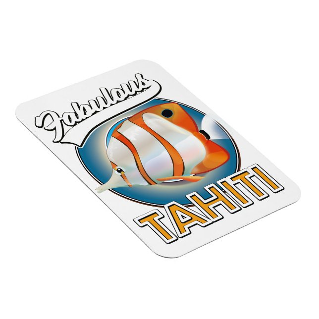 fabelhaftes Tahiti-Retro-Logo Magnet (Rechte Seite)