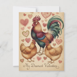 Fabelhaftes Valentinstag-Grüße vom Hahn Feiertagskarte