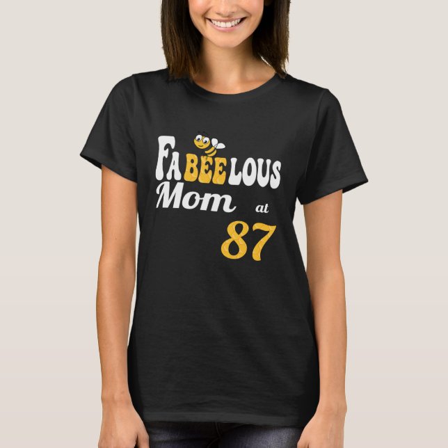Fabelous Mama Bee Honeycomb Mommy 87th B T-Shirt (Vorderseite)