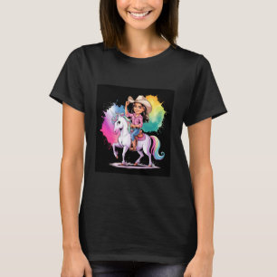 Fabelwesen Einhorn mit Cowgirl T-Shirt