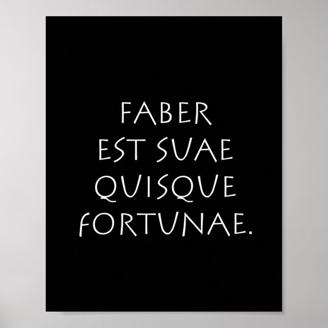 Faber est suae quisque glücke poster (Vorne)
