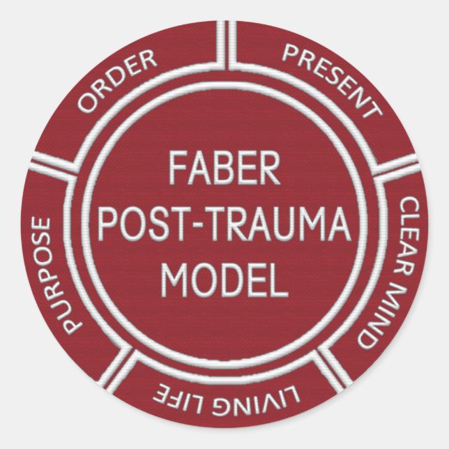 Faber Post Trauma Modellaufkleber Runder Aufkleber (Vorderseite)