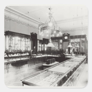 Faberge Emporium (b/w-Foto) Quadratischer Aufkleber