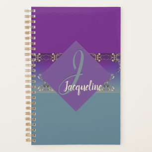 Fabergè-like Monogram Lila Blue Gradient Planer