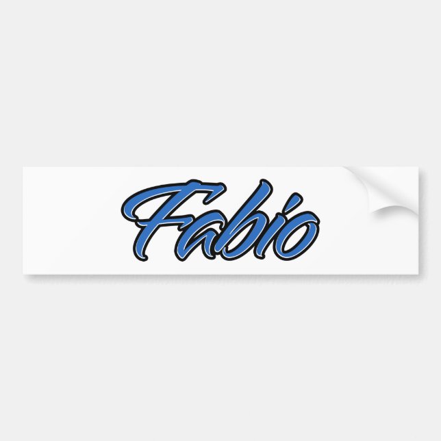 Fabio Name blue Aufkleber Sticker Autoaufkleber (Vorne)