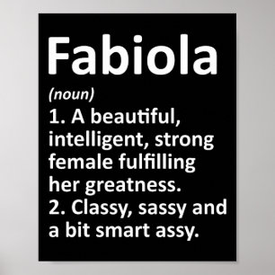 Fabiola Definition Personalisiert Name Funny Chris Poster