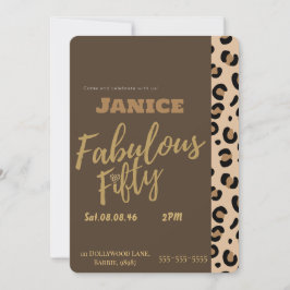 Fabolous Cheetah 50. Geburtstag Einladung
