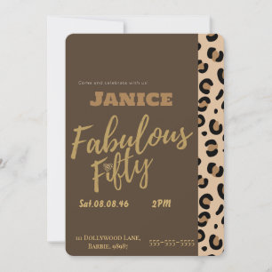 Fabolous Cheetah 50er Einladung
