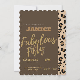 Fabolous Cheetah 50er Einladung