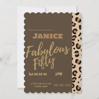 Fabolous Cheetah 50er Einladung