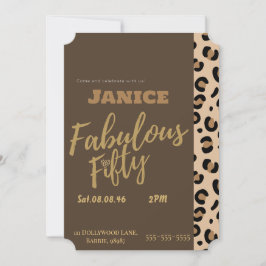 Fabolous Cheetah 50er Einladung