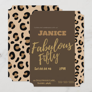 Fabolous Cheetah 50er Einladung