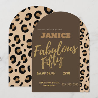 Fabolous Cheetah 50th  Einladung
