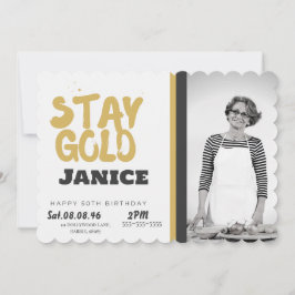 Fabolous Gold Golden 50. Personalisiert Einladung